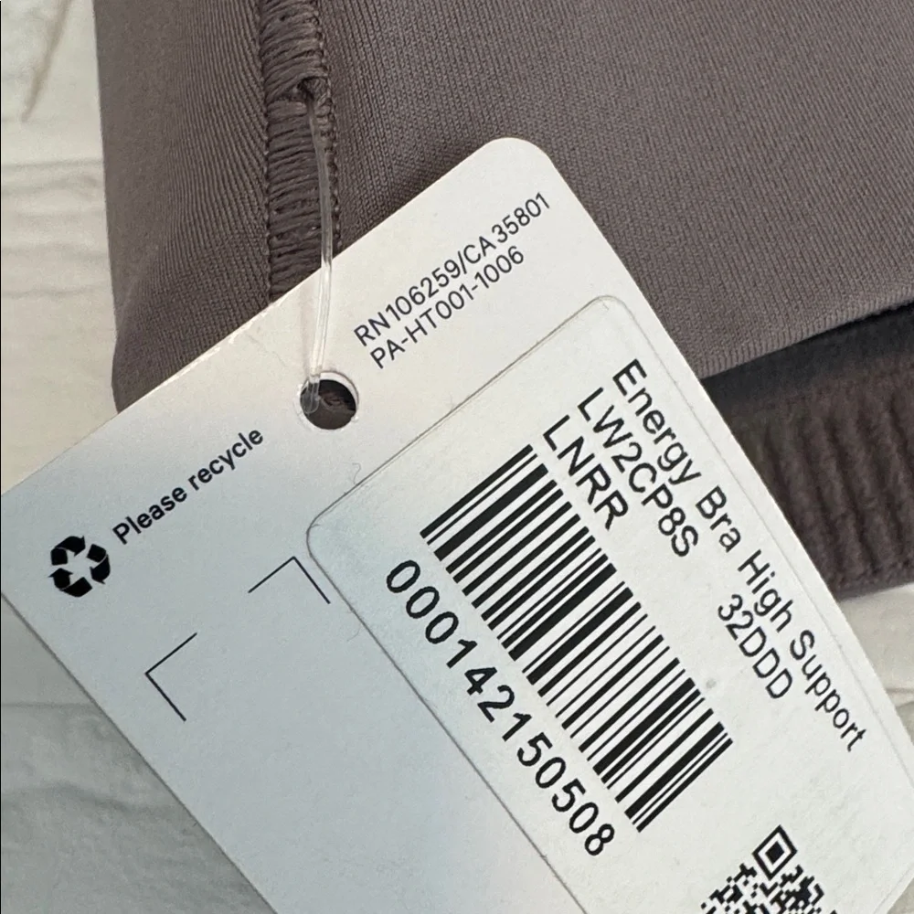 Lululemon Energy Bra High Support 32DDD NWT TAUPE - Picture 4 of 7